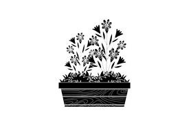Spring Flower Long Pot 16 Solid Icon