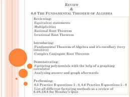 6 6 The Fundamental Theorem Of Algebra