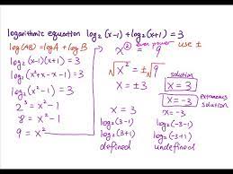 Solve Logarithmic Equations Check