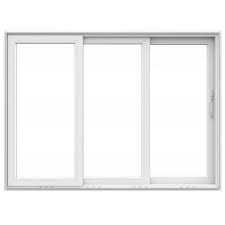 White Vinyl 3 Panel Prehung Patio Door