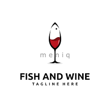 Premium Vector Fish And Wine Logo