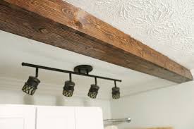 how to diy a faux wooden ceiling beam