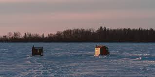Ice Fishing Around Hecla Island A