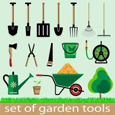 Set Of Garden Tools Icon Vector