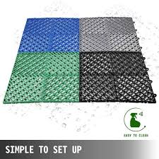 Vevor 12 In X 12 In X 0 5 In Interlocking Deck Drainage Tiles In Blue Garage Floor Tiles Outdoor Floor Tiles 55 Pack