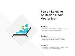 Person Relaxing On Beach Chair Vector