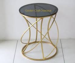 Golden Modern Gco Side Table In Iron
