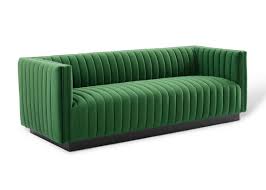Art Deco Velvet Sofa Caravana Furniture