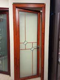 Hinged Aluminum Glass Bathroom Door At