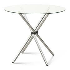 Round Glass Folding Dining Table At
