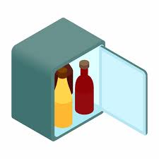 Vector Mini Fridge Isometric 3d Icon