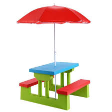 Kids Picnic Folding Table And Bench Set