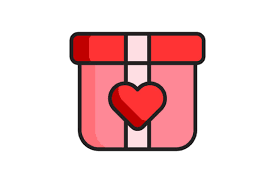 Gift Icon Valentine Graphic By