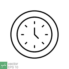 Circular Wall Clock Icon Simple