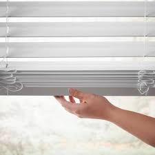 Home Decorators Collection White Cordless Faux Wood Blinds For Windows With 2 In Slats 29 In W X 36 In L Actual Size 28 5 In W X 36 In L