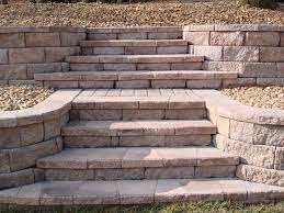 Retaining Wall With Stone Steps