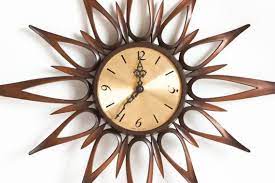 Vintage Syroco Starburst Wall Clock