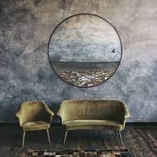 Chilham Large Round Convex Wall Mirror