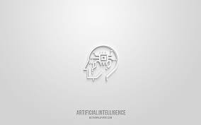 Artificial Intelligence 3d Icon White