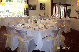 function room set for wedding picture