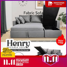 Seater L Shape Fabric Sofa With Storage