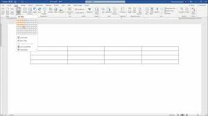 Create Tables In Word Instructions