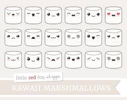 Kawaii Marshmallow Clipart Kawaii Clip