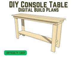 Diy Console Table Build Plans Step By