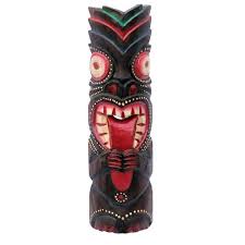 Tiki Mask Crazy Tongue Wood Art Decor