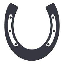 Vector Black Silhouette Horseshoe Icon