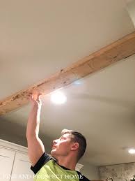 easy faux wood beams diy tutorial 19