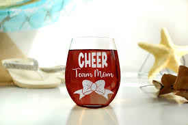 Cheer Team Mom Glass Cheer Team Mom