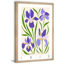 Marmont Hill Wild Iris Flowers Framed Painting Print