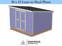 10 X 12 Lean To Shed Plans Assembly
