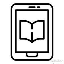 Tablet Shelf Ebook Icon Outline Tablet