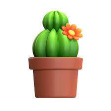 Mini Cactus Plant 3d Icon In