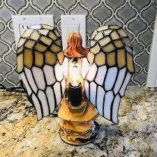 Vintage Stained Glass Resin Angel
