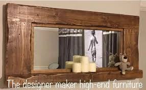 Mirror Wooden Rustic Farmhouse Country