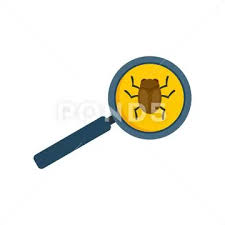 Search Bug Icon Flat Isolated