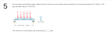 solved 5 for the beam and loading shown