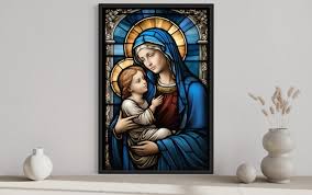 Painting Canvas Print Madonna Icon