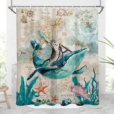 Aatter Funny Cat Shower Curtain With