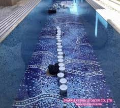 Swimming Pool Glass Mosaic Tiles Design