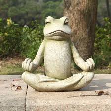 Frog Sitting In Lotus Position