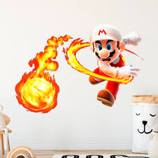 Kids Wall Sticker Mario Bros Fireball