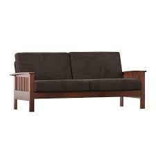 Dark Brown Mission Style Sofa