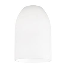 White Dome Glass Shade Lipless With 1