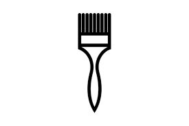Paint Brush Line Art Vector Icon Grafik