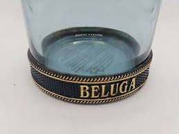 Beluga Russian Vodka Rocks Glass Gold