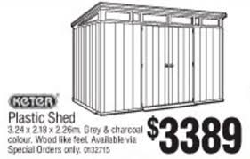 Keter Plastic Shed Offer At Bunnings